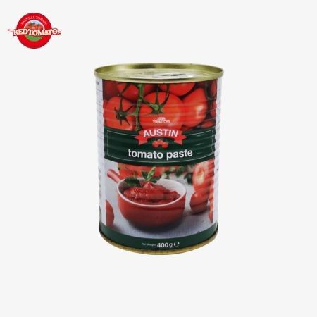 400g de pasta de tomate enlatada fácil de abrir la tapa doble concentrado China fábrica de producción precio de fábrica
