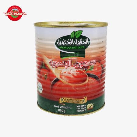 Pasta de tomate enlatada ISO 850 g por lata con tapa fácilmente abierta 30%-100% de pureza