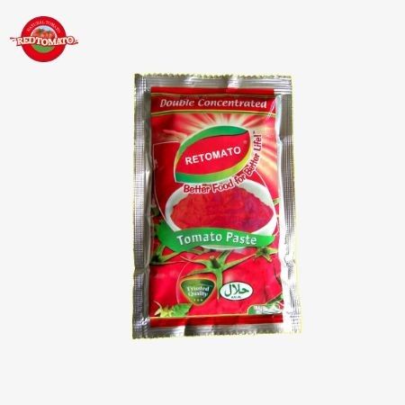 China Producción Precio de fábrica 100g Pasta de tomate en bolsas planas 30%-100% pureza sabor agrio y dulce
