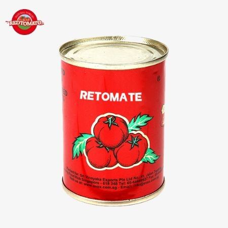 400 g de pasta de tomate enlatada 30%-100% de pureza con tapa dura y abierta perfecta para el almacenamiento