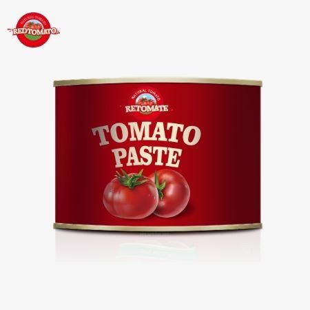 70 gramos de estaño con tapa fácilmente abierta, contenedor de concentrado de tomate enlatado de calidad superior en el interior