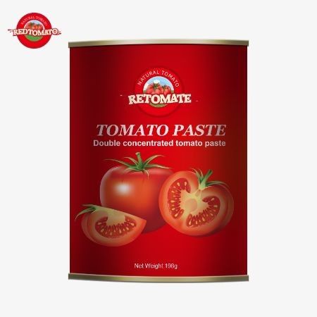 Cumple con las normas ISO HACCP y BRC, así como las normas de producción de la FDA 198g de pasta de tomate enlatada
