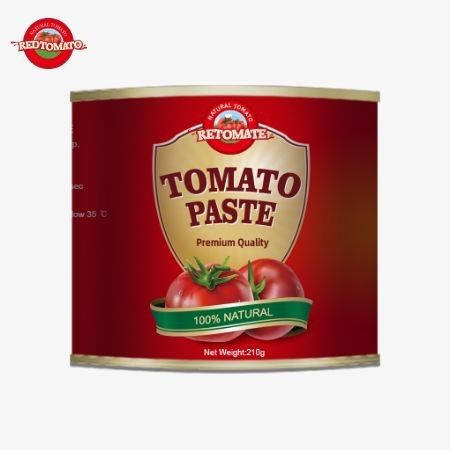 OEM 210g Pasta de tomate enlatada para el precio de fábrica Se adhiere a los estándares ISO HACCP y alimentos reconocidos por la FDA