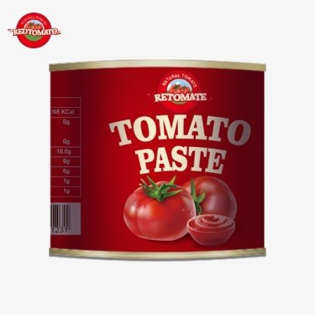 210 g de pasta de tomate enlatada producida conforme a las normas de producción ISO HACCP BRC y FDA