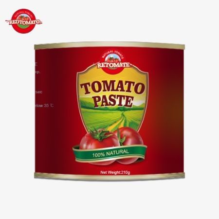 Esta pasta de tomate enlatada de 210 g está fabricada de acuerdo con las normas de producción ISO, HACCP BRC y FDA