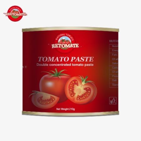 La pasta de tomate enlatada de 210 g cumple con las normas de producción establecidas por ISO HACCP BRC y FDA