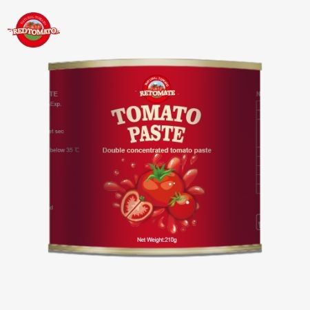 210 g de pasta de tomate enlatada cumple con las normas de producción establecidas por ISO HACCP BRC y FDA
