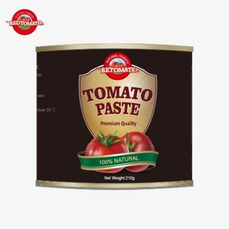 210g de pasta de tomate enlatada que proporcionamos cumple con la seguridad alimentaria FDA reconocido a nivel mundial ISO HACCP y BRC