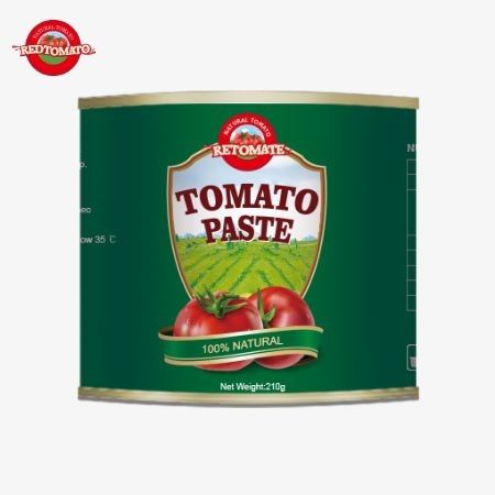 China Factory OEM 210g Pasta de tomate de lata Las normas de producción establecidas por ISO HACCP y FDA