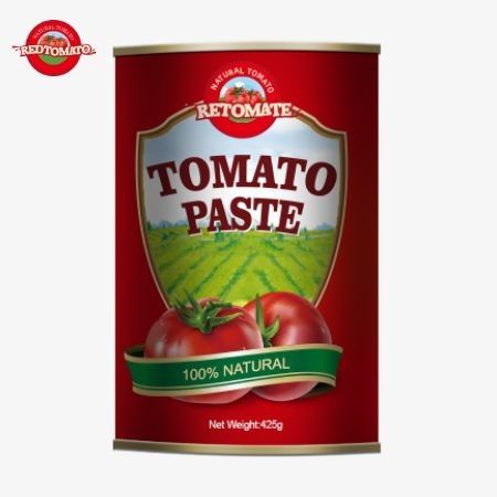 La pasta de tomate enlatada de 425 gramos cumple con las normas mundiales establecidas por las regulaciones ISO HACCP BRC y FDA