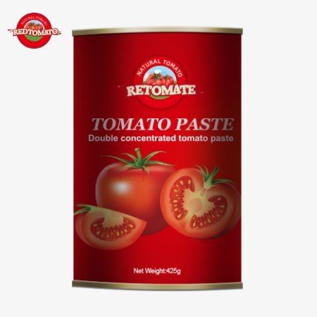 La pasta de tomate enlatada de 425 gramos se adhiere a las normas globales establecidas por ISO HACCP y FDA