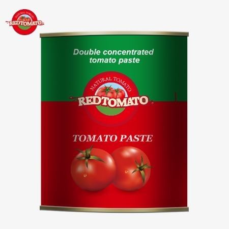 800g de pasta de tomate enlatada cumple con las normas globales establecidas por ISO HACCP BRC y FDA Regulaciones