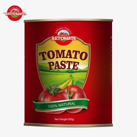 Nuestra pasta de tomate enlatada de 800 gramos cumple rigurosamente con una amplia gama de estándares internacionales de calidad y seguridad