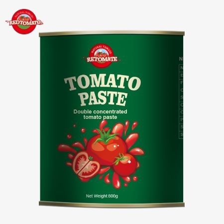 La pasta de tomate enlatada de 800 g cumple estrictamente con una amplia gama de estándares internacionales de calidad y seguridad.
