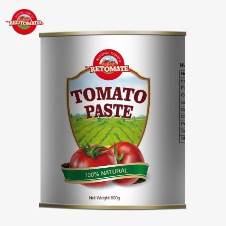 Nuestra pasta de tomate enlatada de 800g cumple con los estándares internacionales de calidad establecidos por ISO HACCP BRC y FDA