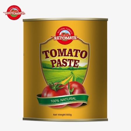 Nuestra pasta de tomate enlatada de 800g cumple con las normas internacionales de calidad ISO HACCP BRC y FDA