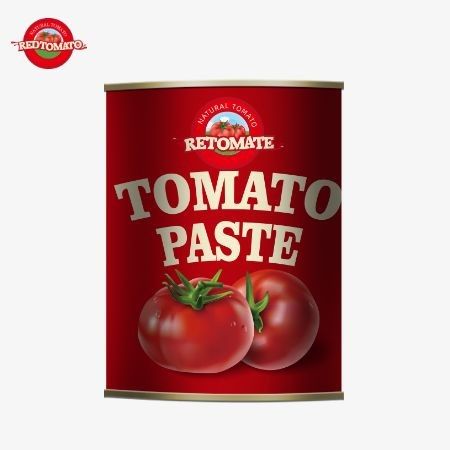 850g de pasta de tomate enlatada de calidad superior con un 28/30% de concentración de Brix meticulosamente hecha en China