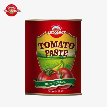 Fabricado en China con cuidado 850g Pasta de tomate enlatada de calidad superior Con el orgullo de tener una concentración de 28/30% de Brix
