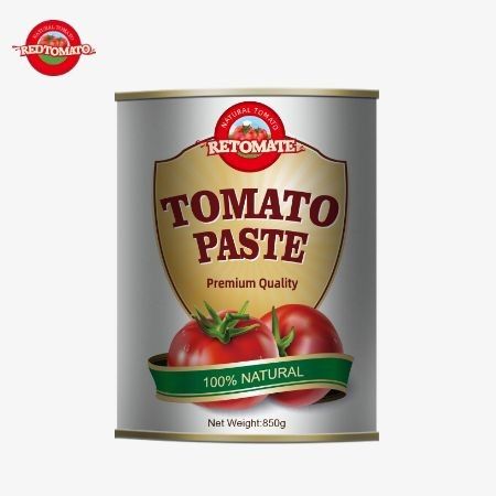 Pasta de tomate doble concentrado de China libre de aditivos, delicioso convenientemente envasado en latas de 850g fácil abrir