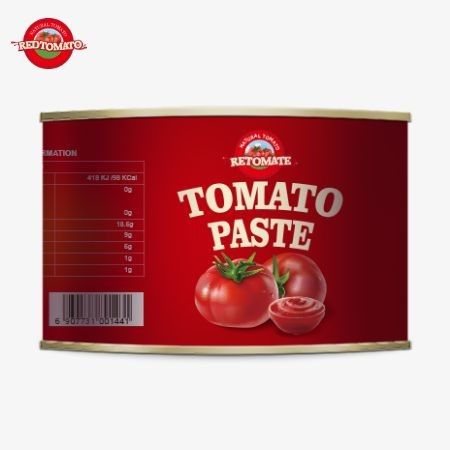 Alimento de tomate enlatado de alta calidad 28-30% Pasta de tomate concentrada en 2200g para cocinero musulmán africano halal