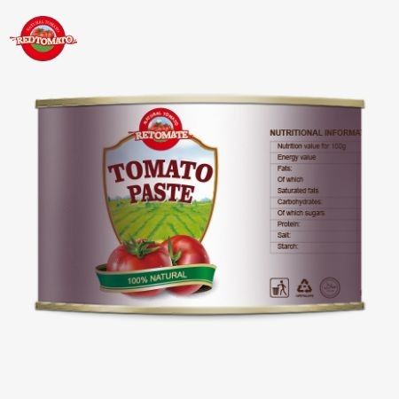 Producto de tomate enlatado de alta calidad de 2200 g Halal-certificado para la cocina musulmana africana con 28-30% de tomate pasado concentrado