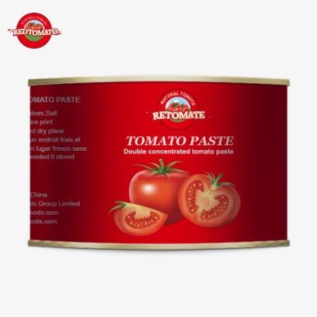 Producto de tomate enlatado Premium 2200g Certificado como Halal para la cocina africana musulmana Pasta de tomate concentrada