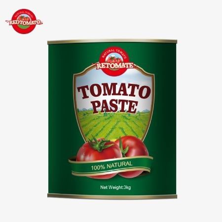 3 kg de pasta de tomate enlatada que cumple con las normas de producción ISO HACCP BRC y FDA