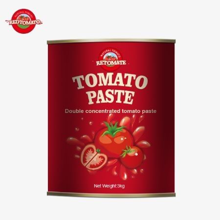 Nuestra pasta de tomate enlatada de 3 kg cumple con los estándares de producción establecidos por ISO HACCP BRC y FDA