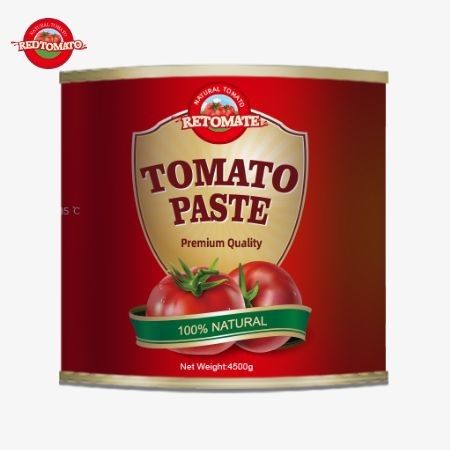 4500g de pasta de tomate enlatada cumple con las normas ISO HACCP y BRC además de las normas de producción de la FDA