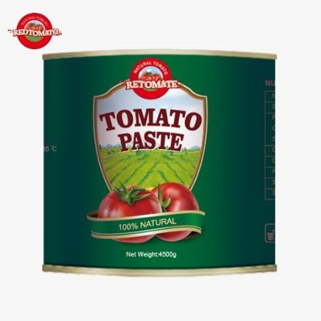 4500g de pasta de tomate enlatada cumple con las normas ISO HACCP, así como con las regulaciones de producción de la FDA