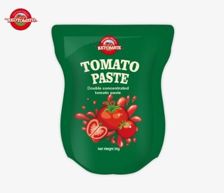Bolsa al por mayor de pasta de tomate en bolsas, en tamaños de 56 g ofrece un producto puro sin aditivos