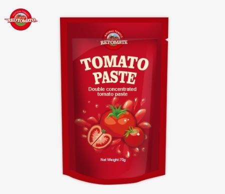 Bolsas de 70g de pasta de tomate para embalaje de alimentos con impresión personalizada