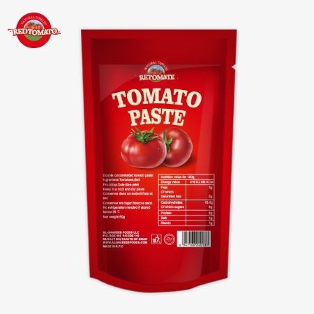 Pasta de tomate de 100 gramos de alta calidad de una fábrica de renombre en China