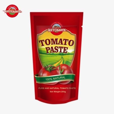 La bolsa de pasta de tomate de 200 g cumple con las normas ISO HACCP y BRC, asegurando el cumplimiento de los precios de fábrica
