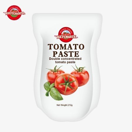 La fabricación de la pasta de tomate en bolsas de 210 gramos cumple con las normas de producción ISO HACCP BRC y FDA