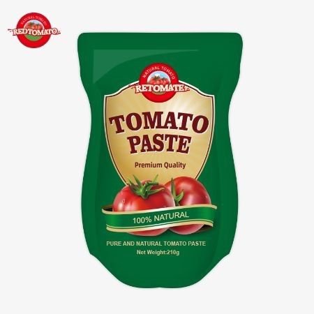La producción de pasta de tomate en bolsas de 210 gramos cumple con las normas de fabricación ISO HACCP BRC y FDA
