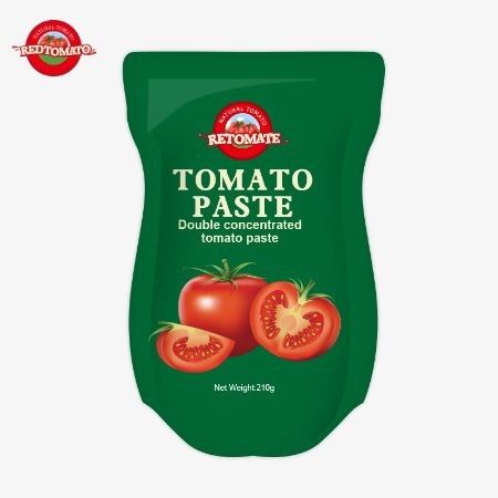 La pasta de tomate de 210 g está conforme a las normas de producción ISO HACCP BRC y FDA.
