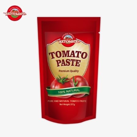 Pasta de tomate ISO 227g Concentración doble de pasta de tomate con una pureza que oscila entre el 30% y el 100%