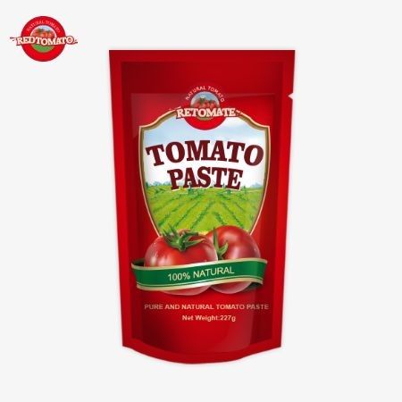 Pasta de tomate ISO 227g Concentración doble de pasta de tomate con niveles de pureza que varían del 30% al 100%