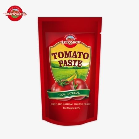 Pasta de tomate ISO 227g Concentración doble de pasta de tomate con una pureza que oscila entre el 30% y el 100%