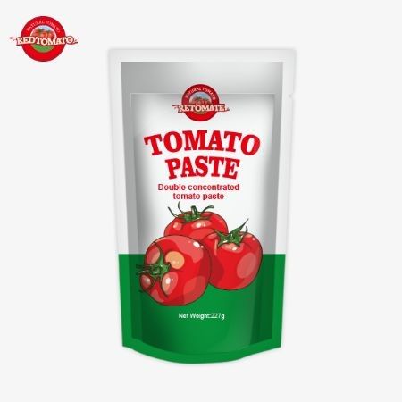 Pasta de tomate ISO 227g, pasta de tomate doble concentrado con niveles de pureza que oscilan entre el 30% y el 100%