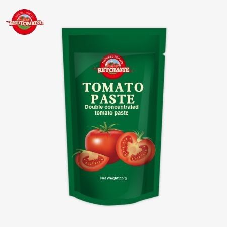 Pasta de tomate ISO 227g Concentración doble de pasta de tomate con una pureza que oscila entre el 30% y el 100%