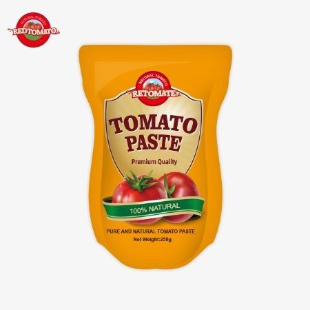 250g de pasta de tomate en una bolsa de pie dulce y agria, con un 30%-100% de pureza