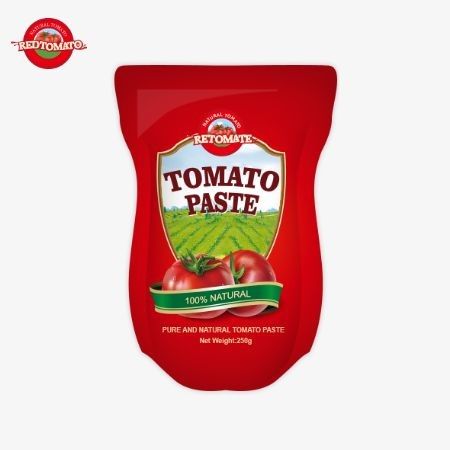 Esta oferta contiene 250 gramos de pasta de tomate dulce y picante con una pureza que oscila entre el 30% y el 100%.