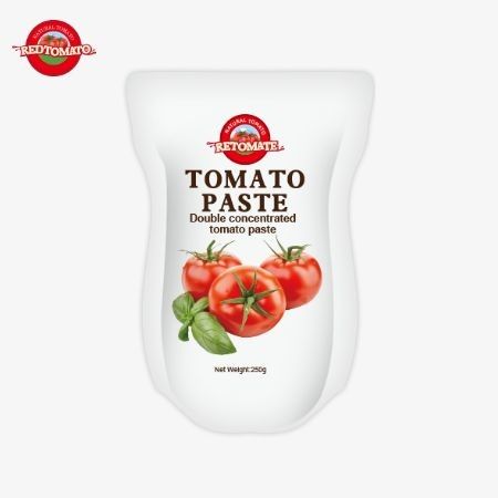 Esta bolsa contiene 250 gramos de pasta de tomate dulce y picante con un rango de pureza del 30% al 100%