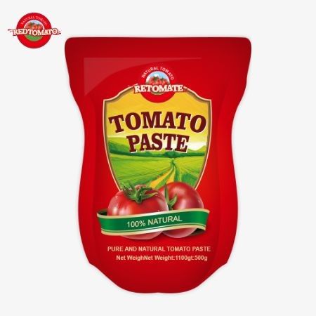La bolsa de pasta de tomate de 1100 g cumple con las normas ISO, HACCP y BRC para el cumplimiento de los precios de fábrica