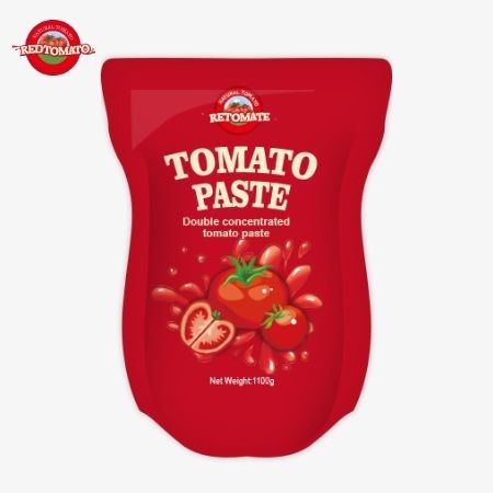 La bolsa de pasta de tomate de 1100 g cumple con las normas ISO HACCP y BRC para el precio de fábrica