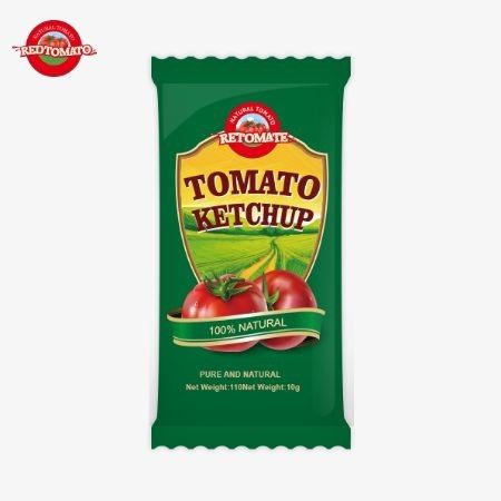 10 gramos de tomate ketchup proporciona un sabor dulce y rico con ingredientes naturales, ofrecidos a un precio de fábrica