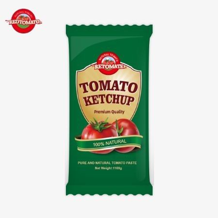 Una bolsa de 10 gramos de ketchup de tomate ofrece un sabor dulce y rico con ingredientes naturales disponibles a un precio de fábrica
