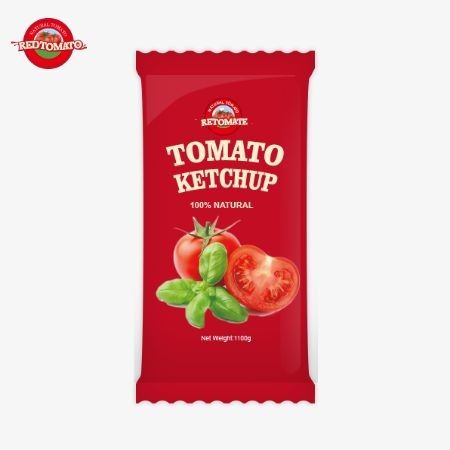 Un saco de 10 gramos de ketchup de tomate proporciona un sabor dulce y rico con ingredientes naturales disponibles a precio de fábrica